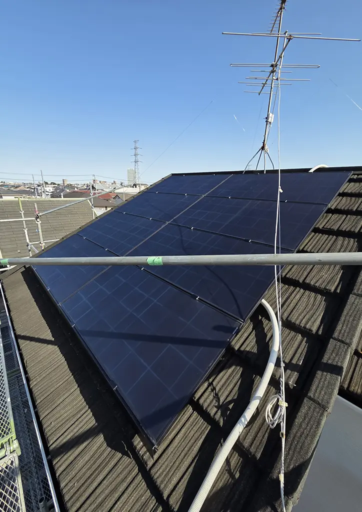 20260612_02 - 東京都の補助金制度を活用した太陽光・蓄電池・V2H設置サポート|ソルト公式 今回の施工した太陽光パネル